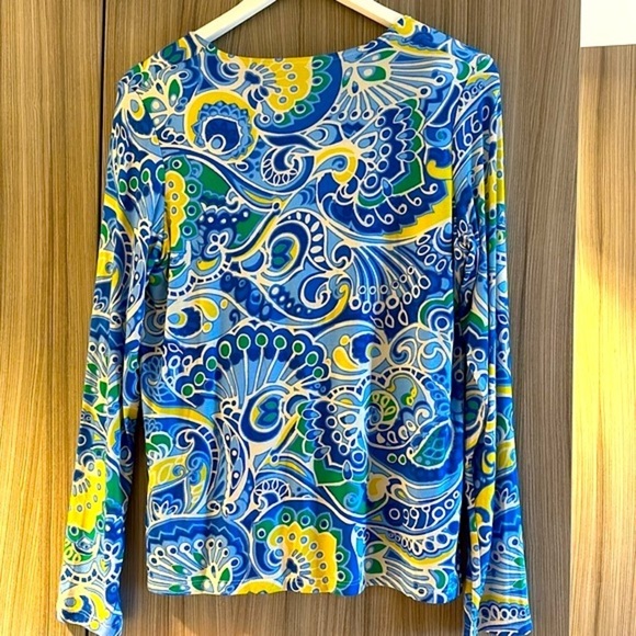 NWT Women’s Tinta Made in Spain Longsleeve Multi Color Top Size 14 - Picture 7 of 9